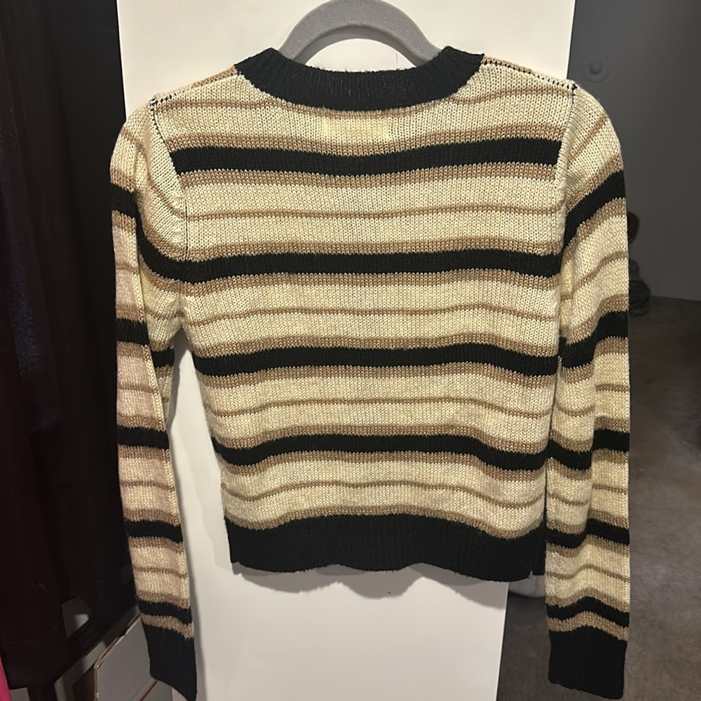 Heartloom Black and Tan Striped Cardigan never worn can - Picture 10 of 10